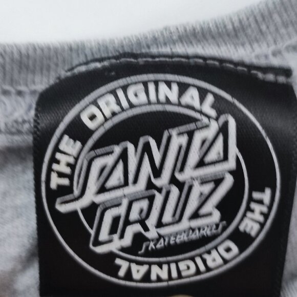 Santa Cruz The Original Skateboards girl's size M T-shirt grey graphic design - Picture 4 of 8